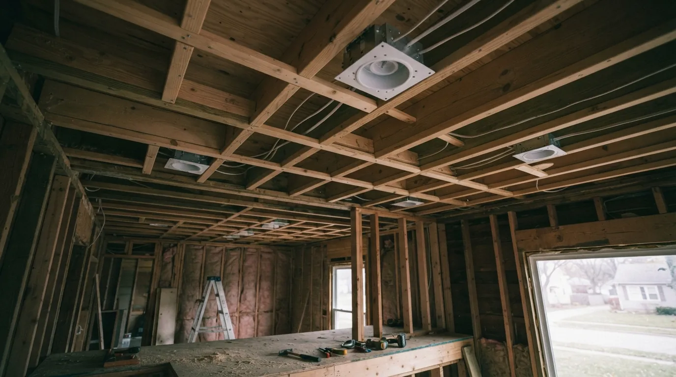 New-construction recessed housings set during a Grand Rapids remodel