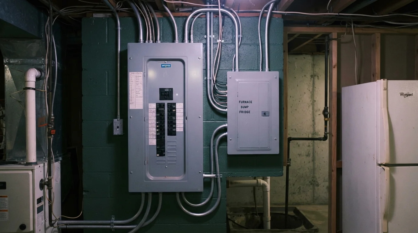 Critical-load panel for battery backup in a Grand Rapids home