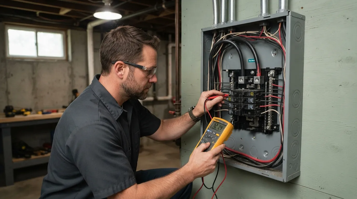 Testing both legs at the panel during a Grand Rapids partial outage