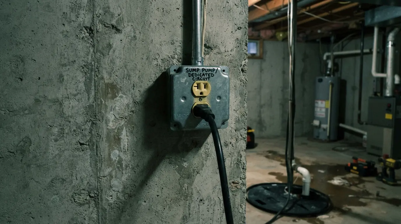 Dedicated sump pump circuit in a Grand Rapids home