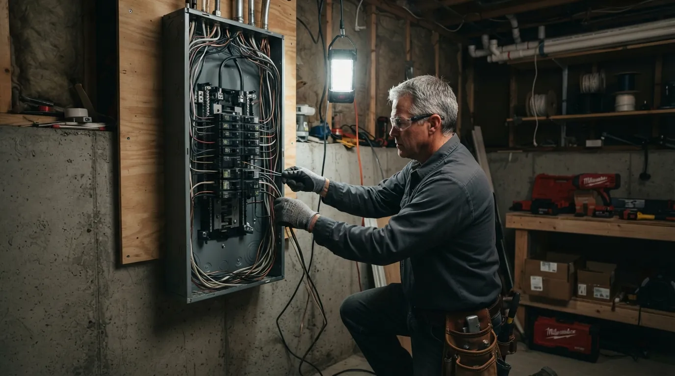 Circuits moved into a new 200 amp panel in a Grand Rapids basement