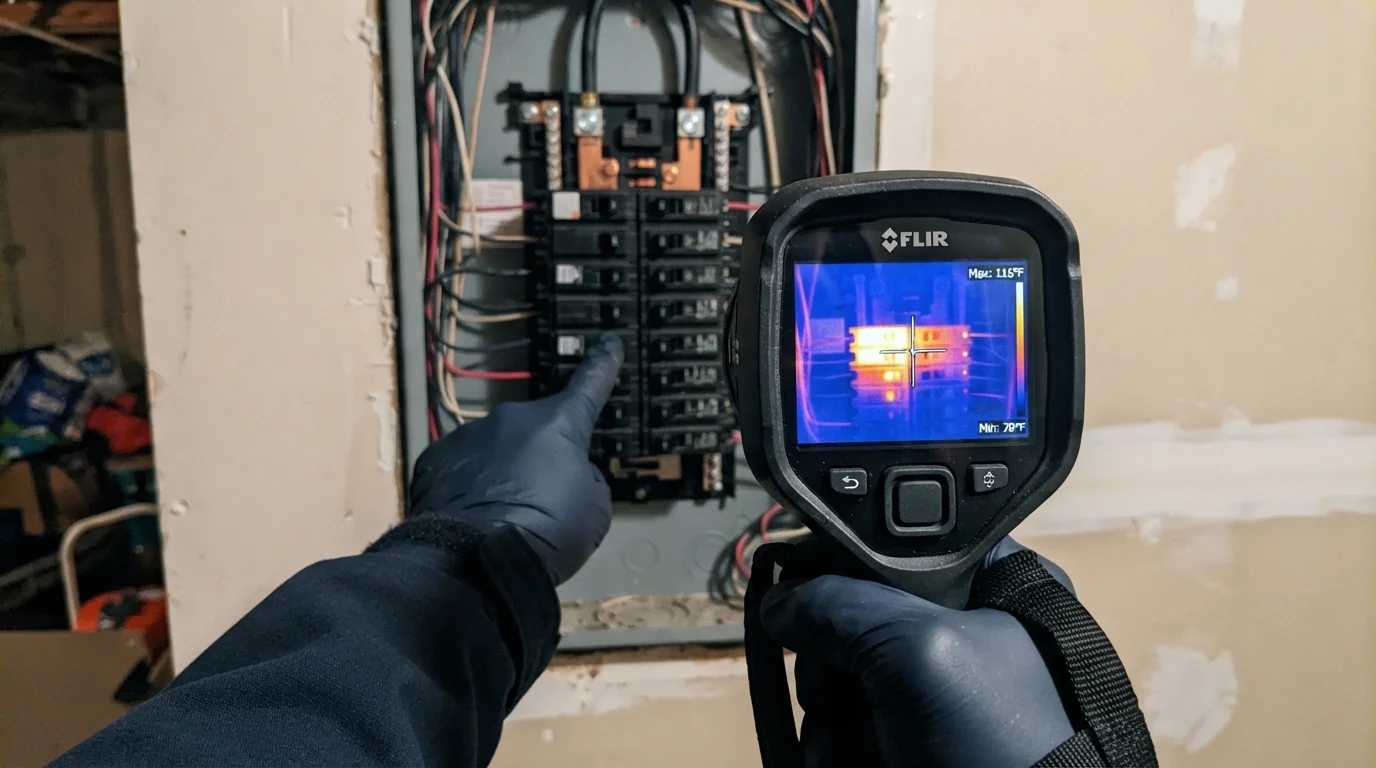 Thermal scan of a Grand Rapids breaker panel