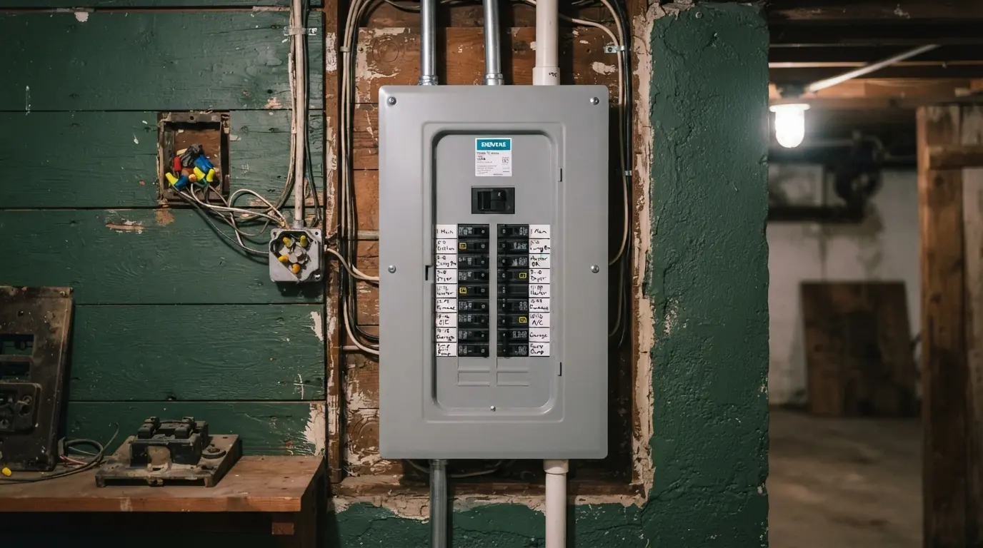 New breaker panel replacing a fuse box in a Grand Rapids home
