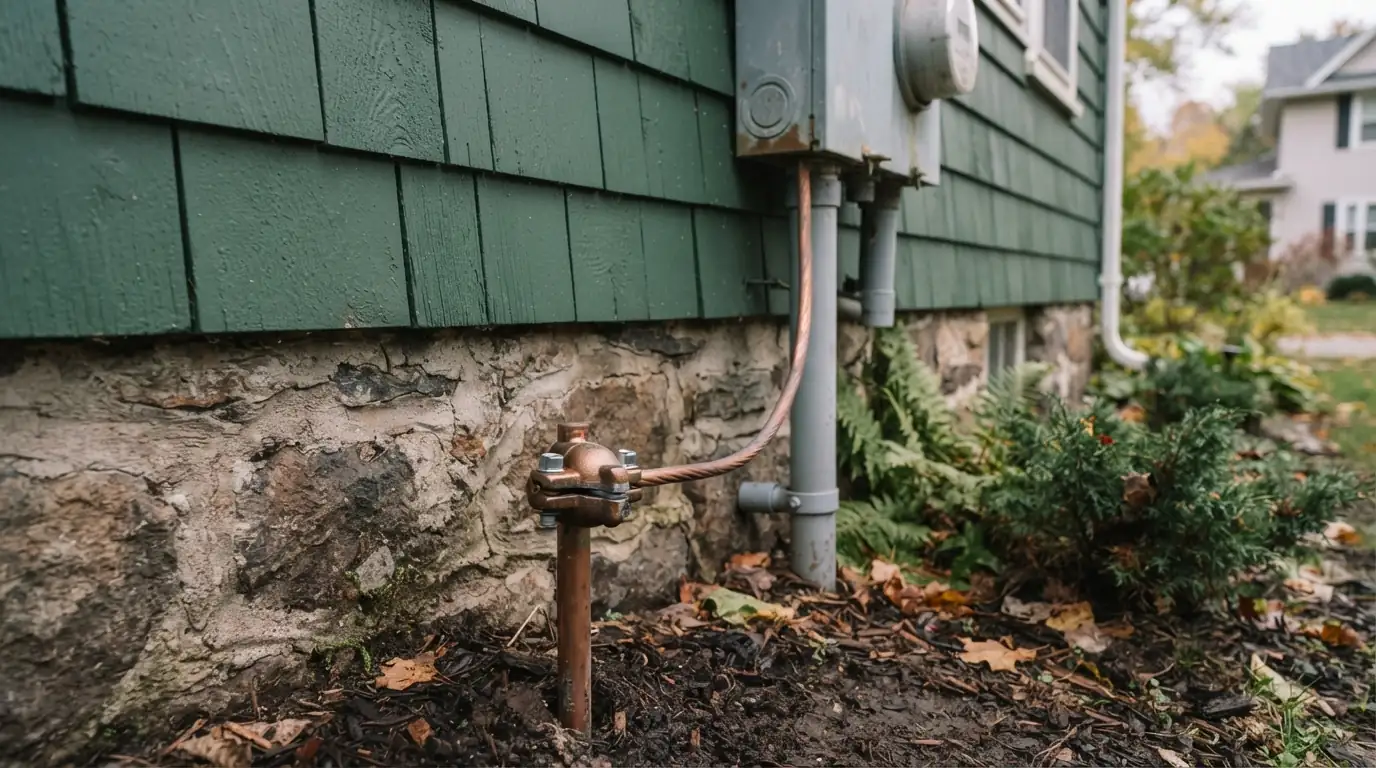 Ground rod connection at a Grand Rapids home