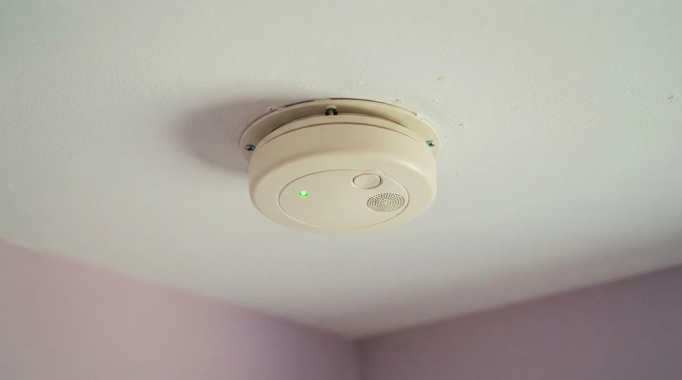 Hardwired smoke alarm installed in a Grand Rapids home